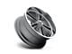 Foose Knuckle Matte Gunmetal Machined 5-Lug Wheel; 17x8; 1mm Offset (87-90 Dakota)