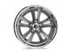 Foose Knuckle Matte Gunmetal Machined 5-Lug Wheel; 17x8; 1mm Offset (87-90 Dakota)