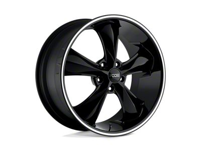 Foose Legend Gloss Black Milled 5-Lug Wheel; 17x7; 1mm Offset (87-90 Dakota)