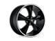 Foose Legend Gloss Black Milled 5-Lug Wheel; 18x9; 7mm Offset (87-90 Dakota)