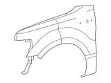 Ford Front Fender without Wheel Opening Molding Holes; Driver Side (09-14 F-150, Excluding Raptor)