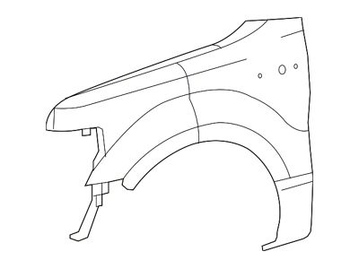 Ford Front Fender without Wheel Opening Molding Holes; Driver Side (09-14 F-150, Excluding Raptor)