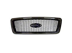 Ford Honeycomb Design Upper Replacement Grille; Chrome (04-08 F-150)