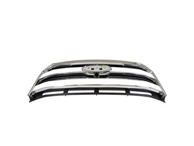Ford Three Bar Style Upper Replacement Grille; Chrome (15-17 F-150 w/ Forward Facing Camera)