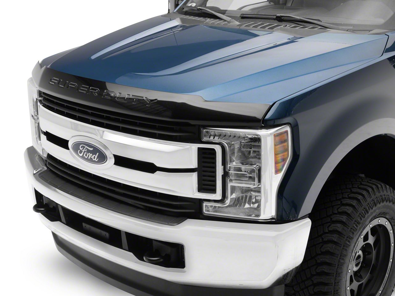 Ford F250 Super Duty Hood Deflector; Black HC3Z16C900C (1722 F250