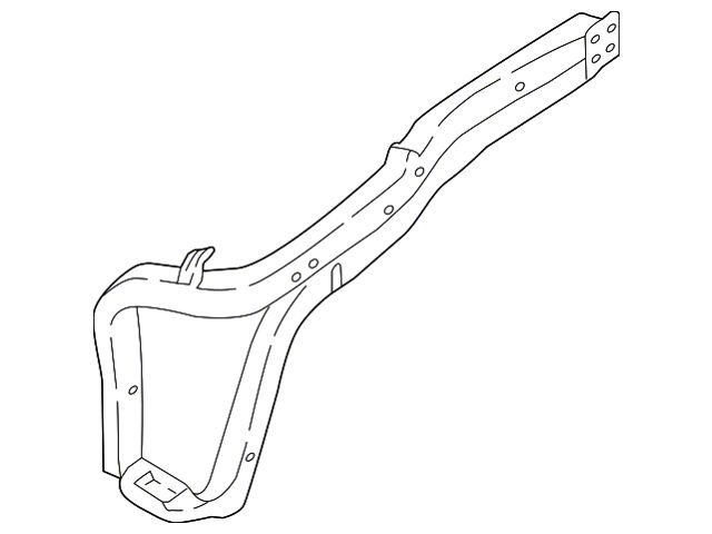 Ford Upper Side Radiator Support Rail; Driver Side (17-22 F-350 Super Duty)