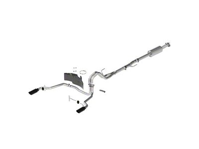 Ford Performance Extreme Dual Exhaust System with Black Chrome Tips; Rear Exit (21-24 2.7L EcoBoost F-150)