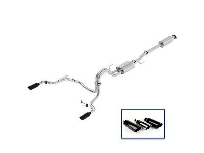 Ford Performance Sport Dual Exhaust System with Black Chrome Tips; Rear Exit (15-20 3.5L EcoBoost F-150, Excluding Raptor & 19-20 Limited)