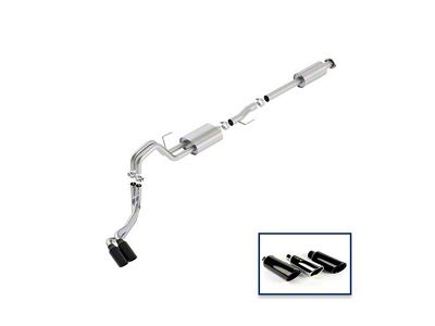 Ford Performance Sport Dual Exhaust System with Black Chrome Tips; Same Side Exit (15-20 5.0L F-150)