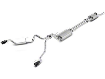 Ford Performance Sport Dual Exhaust System with Black Chrome Tips; Rear Exit (17-20 F-150 Raptor)