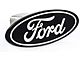 Ford 2-Inch Receiver Hitch Cover; Black and White (Universal; Some Adaptation May Be Required)