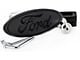 Ford 2-Inch Receiver Hitch Cover; Blacked Out (Universal; Some Adaptation May Be Required)