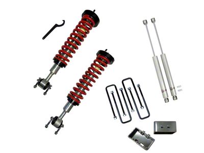 Freedom Offroad 1 to 4-Inch Adjustable Front Coil-Overs with 3-Inch Rear Lift Blocks and Shocks (14-25 F-150, Excluding Raptor)