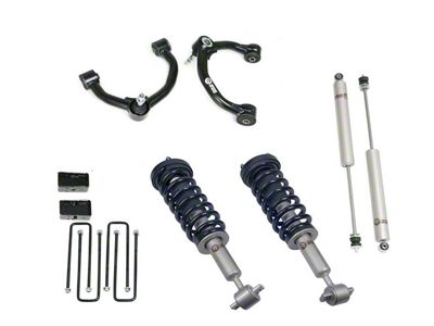 Freedom Offroad 2-Inch Front Lift Struts with Front Upper Control Arms, Rear Lift Blocks and Shocks (21-24 4WD F-150, Excluding Raptor)