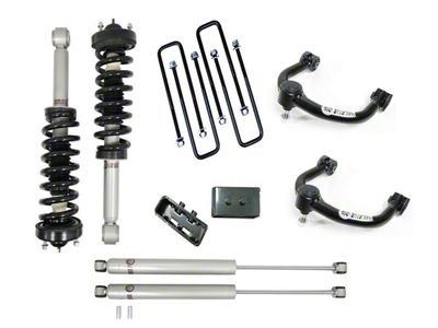 Freedom Offroad 3-Inch Front Lift Struts with Front Upper Control Arms, Rear Lift Blocks and Shocks (09-13 4WD F-150, Excluding Raptor)