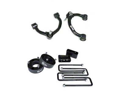 Freedom Offroad 3-Inch Front Strut Spacer / 3-Inch Rear Block Lift Kit with Upper Control Arms (21-24 4WD F-150, Excluding Raptor)