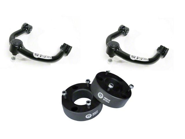 Freedom Offroad 3-Inch Front Strut Spacers with Front Upper Control Arms (04-20 F-150, Excluding Raptor)