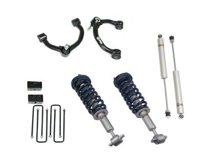 Freedom Offroad 3-Inch Front Lift Struts with Front Upper Control Arms, Rear Lift Blocks and Shocks (21-24 4WD F-150, Excluding Raptor)