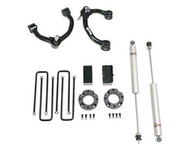 Freedom Offroad 3-Inch Front Strut Spacer / 3-Inch Rear Block Lift Kit with Upper Control Arms and Shocks (21-24 4WD F-150, Excluding Raptor)