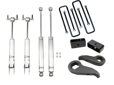 Freedom Offroad 3-Inch Front / 2-Inch Rear Leveling Kit with Shocks (20-24 Sierra 3500 HD)