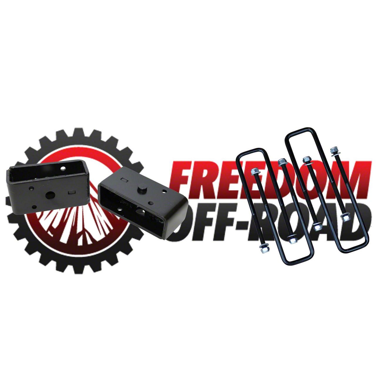 Freedom Offroad Silverado 1500 2 Inch Steel Rear Lift Blocks With Extended U Bolts Fo U30120fo 4458