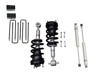 Freedom Offroad 3.50-Inch Front Lift Struts with Rear Lift Blocks and Shocks (07-18 Silverado 1500)