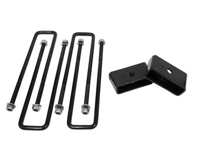 Freedom Offroad 2-Inch Rear Lift Blocks with Extended U-Bolts (11-24 Silverado 2500 HD)