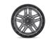 Fuel Wheels Ammo Matte Gunmetal with Black Bead Ring 5-Lug Wheel; 20x9; 1mm Offset (02-08 RAM 1500, Excluding Mega Cab)