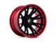 Fuel Wheels Catalyst Matte Black with Candy Red Lip 8-Lug Wheel; 20x9; 1mm Offset (06-08 RAM 1500 Mega Cab)