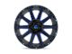 Fuel Wheels Contra Gloss Black with Blue Tinted Clear 5-Lug Wheel; 20x9; 1mm Offset (02-08 RAM 1500, Excluding Mega Cab)