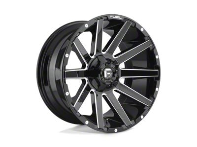 Fuel Wheels Contra Gloss Black Milled 5-Lug Wheel; 18x9; 1mm Offset (02-08 RAM 1500, Excluding Mega Cab)