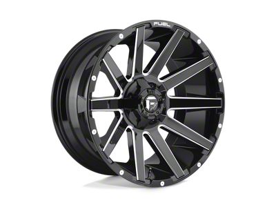 Fuel Wheels Contra Gloss Black Milled 5-Lug Wheel; 20x10; -18mm Offset (02-08 RAM 1500, Excluding Mega Cab)