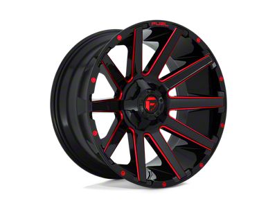 Fuel Wheels Contra Gloss Black with Red Tinted Clear 5-Lug Wheel; 20x9; 1mm Offset (02-08 RAM 1500, Excluding Mega Cab)