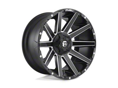 Fuel Wheels Contra Matte Black Milled 5-Lug Wheel; 20x9; 1mm Offset (02-08 RAM 1500, Excluding Mega Cab)