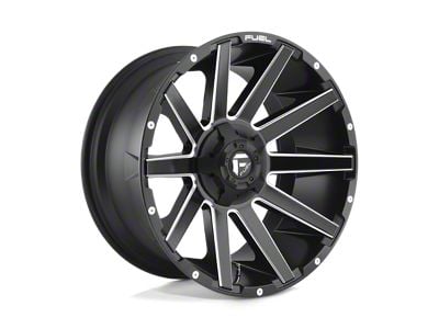 Fuel Wheels Contra Matte Black Milled 5-Lug Wheel; 22x10; -18mm Offset (02-08 RAM 1500, Excluding Mega Cab)