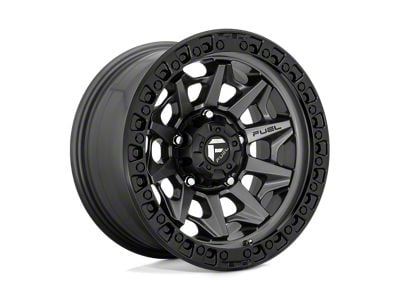 Fuel Wheels Covert Matte Gunmetal with Black Bead Ring 5-Lug Wheel; 18x9; 1mm Offset (02-08 RAM 1500, Excluding Mega Cab)