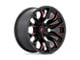 Fuel Wheels Flame Gloss Black Milled with Candy Red 5-Lug Wheel; 20x9; 1mm Offset (02-08 RAM 1500, Excluding Mega Cab)