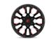 Fuel Wheels Flame Gloss Black Milled with Candy Red 5-Lug Wheel; 20x9; 1mm Offset (02-08 RAM 1500, Excluding Mega Cab)