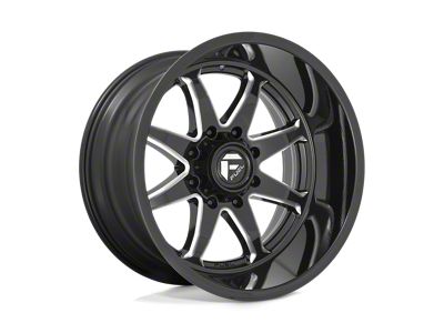 Fuel Wheels Hammer Gloss Black Milled 8-Lug Wheel; 20x9; 1mm Offset (06-08 RAM 1500 Mega Cab)