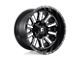 Fuel Wheels Hardline Gloss Black Milled 5-Lug Wheel; 17x9; 1mm Offset (02-08 RAM 1500, Excluding Mega Cab)