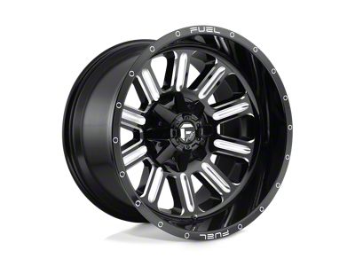 Fuel Wheels Hardline Gloss Black Milled 5-Lug Wheel; 18x9; 1mm Offset (02-08 RAM 1500, Excluding Mega Cab)