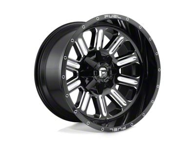 Fuel Wheels Hardline Gloss Black Milled 5-Lug Wheel; 20x9; 1mm Offset (02-08 RAM 1500, Excluding Mega Cab)