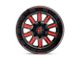 Fuel Wheels Hardline Gloss Black with Red Tinted Clear 8-Lug Wheel; 20x9; 1mm Offset (06-08 RAM 1500 Mega Cab)