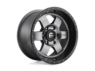 Fuel Wheels Podium Matte Gunmetal with Black Bead Ring 5-Lug Wheel; 17x9; 1mm Offset (02-08 RAM 1500, Excluding Mega Cab)