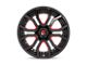 Fuel Wheels Rage Gloss Black with Red Tinted Clear 5-Lug Wheel; 20x9; 1mm Offset (02-08 RAM 1500, Excluding Mega Cab)