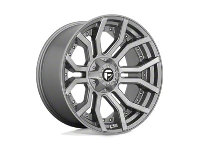 Fuel Wheels Rage Platinum Brushed Gunmetal Tinted Clear 5-Lug Wheel; 20x9; 1mm Offset (02-08 RAM 1500, Excluding Mega Cab)