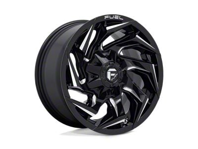 Fuel Wheels Reaction Gloss Black Milled 5-Lug Wheel; 17x9; 1mm Offset (02-08 RAM 1500, Excluding Mega Cab)