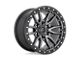 Fuel Wheels Rebel Matte Gunmetal with Black Bead Ring 5-Lug Wheel; 18x9; 1mm Offset (02-08 RAM 1500, Excluding Mega Cab)