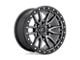 Fuel Wheels Rebel Matte Gunmetal with Black Bead Ring 5-Lug Wheel; 18x9; 1mm Offset (02-08 RAM 1500, Excluding Mega Cab)