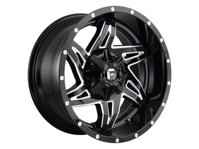 Fuel Wheels Rocker Gloss Black Milled 8-Lug Wheel; 20x9; 1mm Offset (06-08 RAM 1500 Mega Cab)